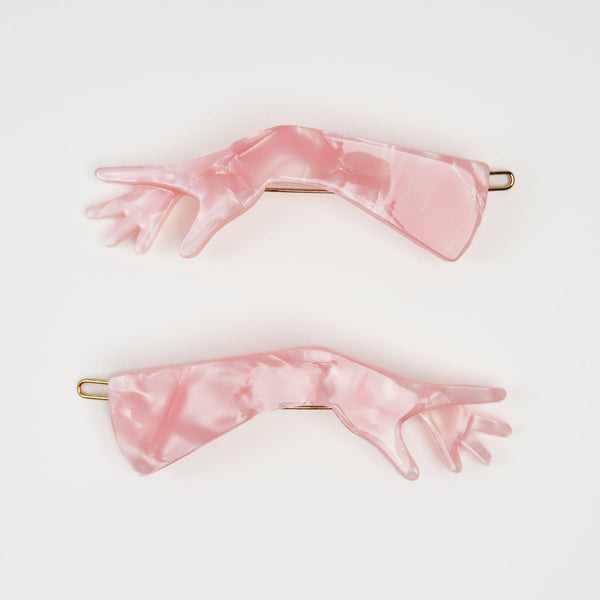 Pink Gloves Hair Pin Set | Set of Hair Barrettes | Pink Glove Hair Clips | Statement Hair Accessories | Golden Rule Gallery | MLE | Excelsior, MN