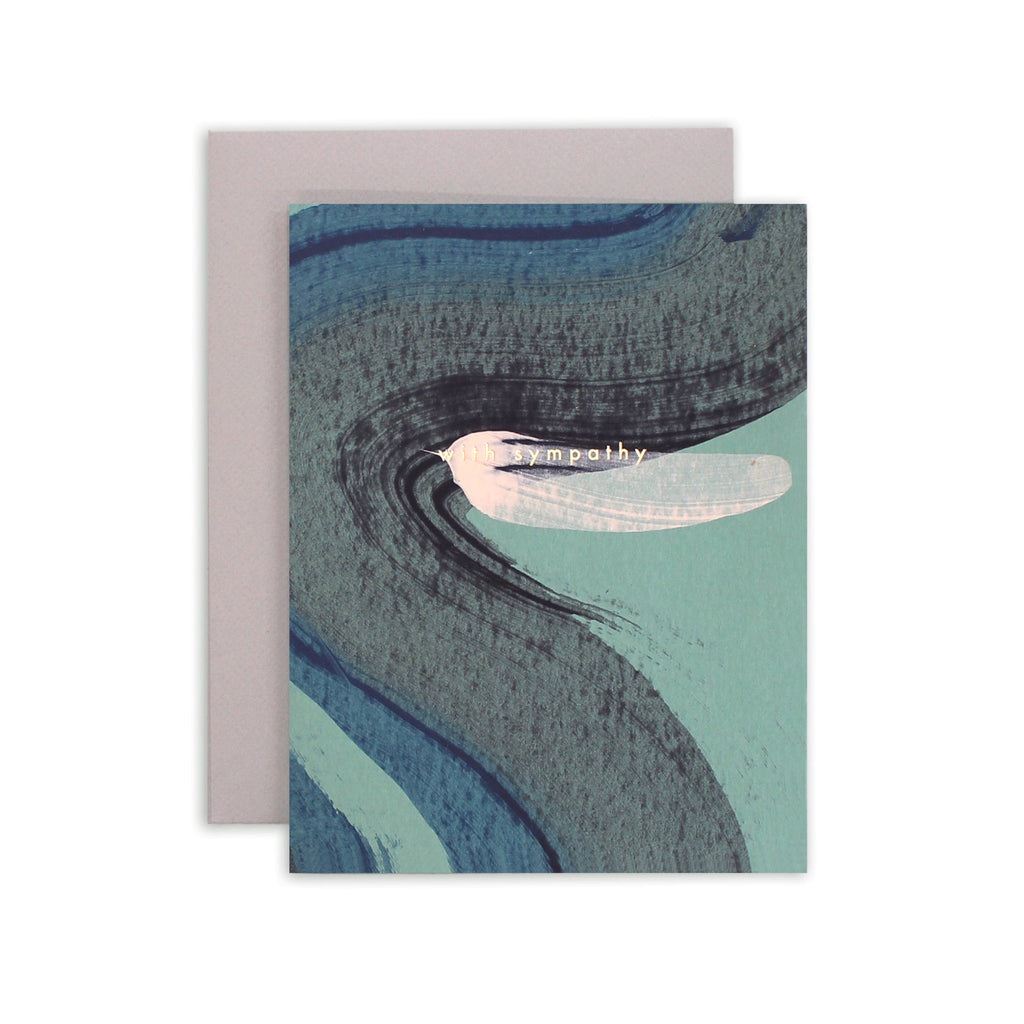 Abstract Swirl Greeting Card | Moglea | Sympathy Art Card | Golden Rule Gallery | Excelsior, MN