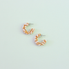 Orange Tortoise Ray Hoop Earrings by Nat + Noor Jewelry 