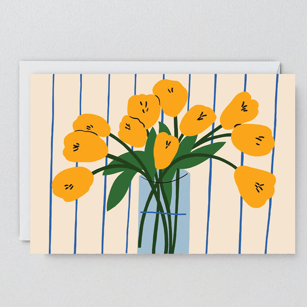 Tulips Art Card | Tulips in Vase Greeting Card | Bouquet of Tulips Card | Golden Rule Gallery | Wrap Cards | Wrap Magazine | Excelsior, MN | Cards