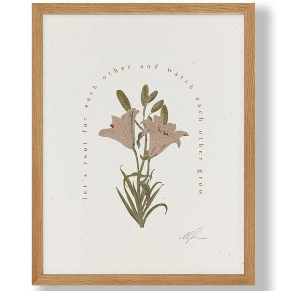 Let's Root For Each Other & Watch Each Other Grow Art Print | Coco Shalom | Golden Rule Gallery | Excelsior, MN | | 