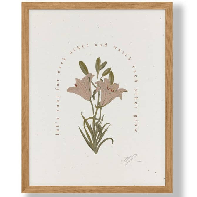 Let's Root For Each Other & Watch Each Other Grow Art Print | Coco Shalom | Golden Rule Gallery | Excelsior, MN | | 