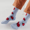 Model Wearing Baggu Ladybug Printed Socks 