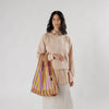 Sunset Quilt Stripe Standard Baggu Reusable Shopping Bag at Golden Rule Gallery in Excelsior, MN