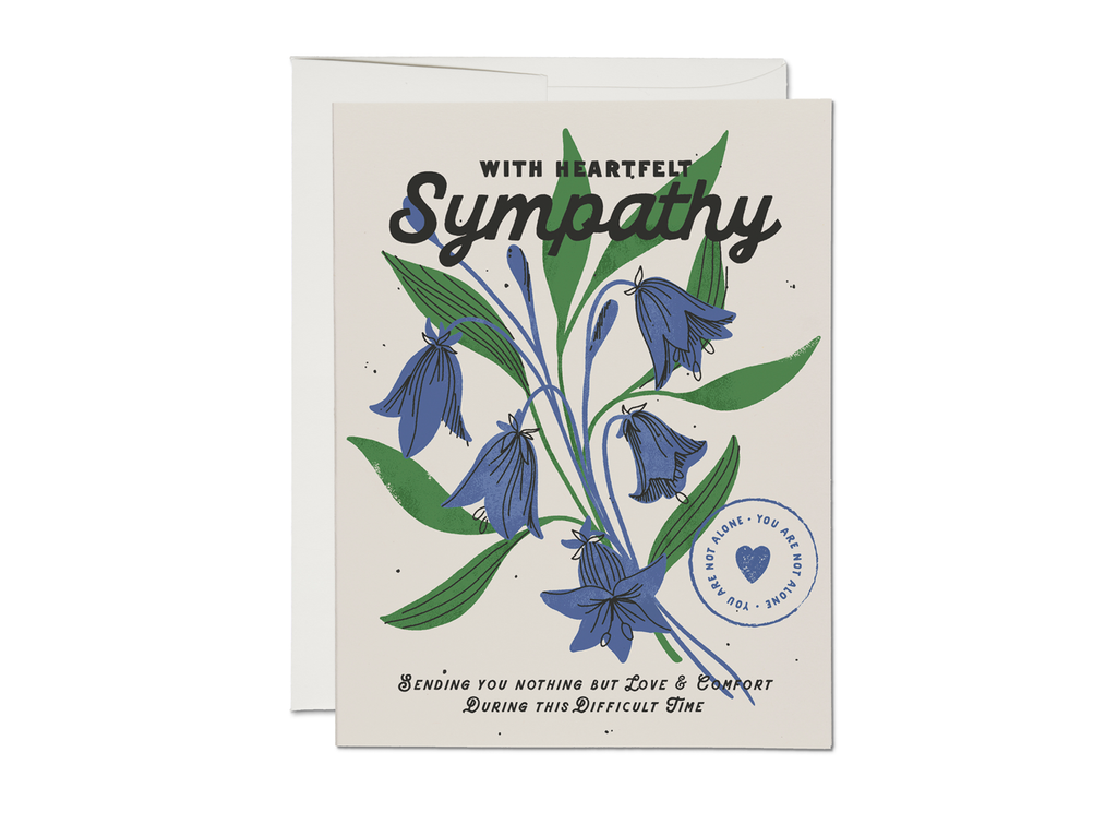 Heartfelt Sympathy Card | Floral Sympathy Card | Red Cap Cards | Golden Rule Gallery | Excelsior, MN