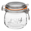 Rounded French Glass Storage Jar with Airtight Rubber Seal