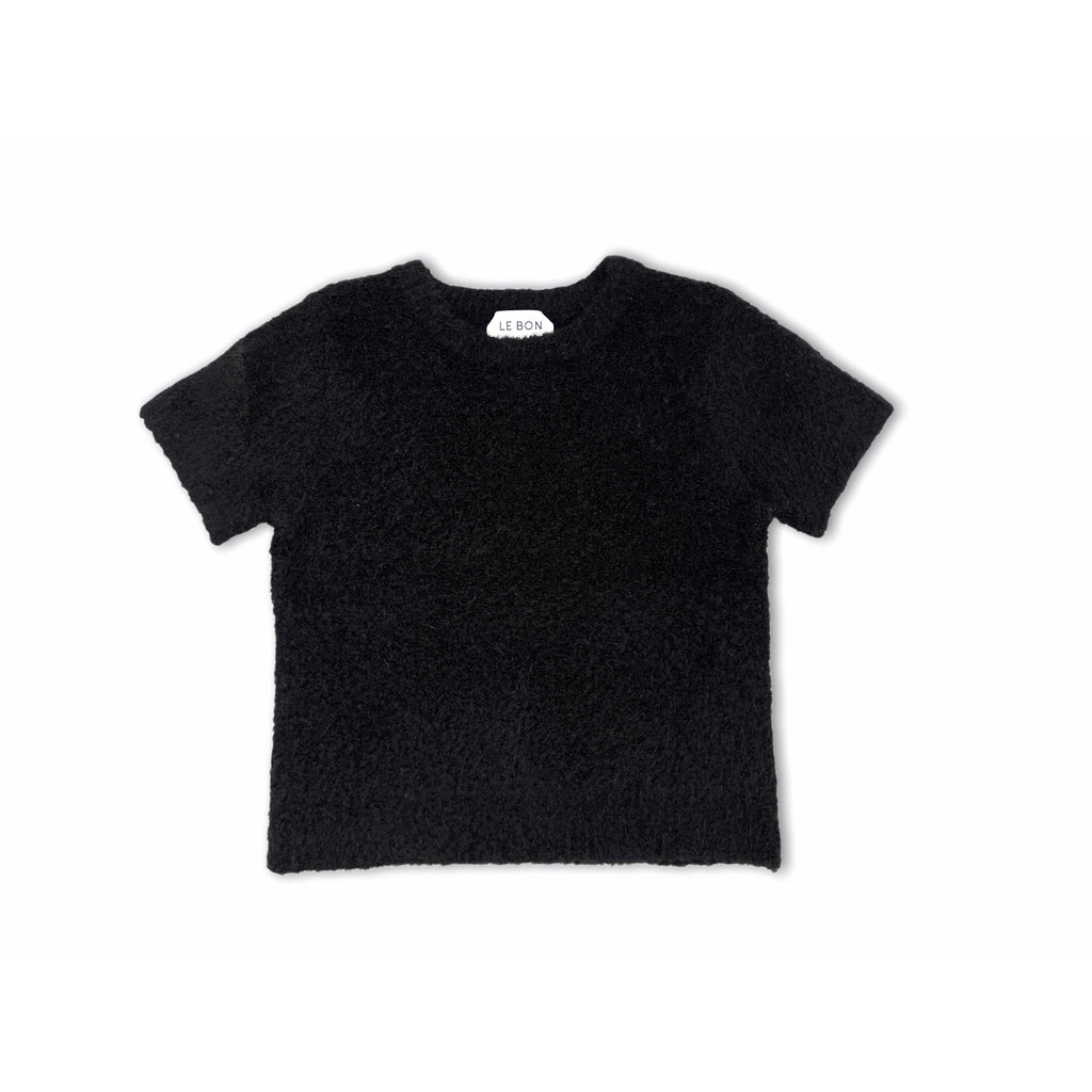 Nuage Short Sleeved Sweater in Black | Le Bon Shoppe | Black Short Sleeve Sweater | Golden Rule Gallery | Excelsior, MN