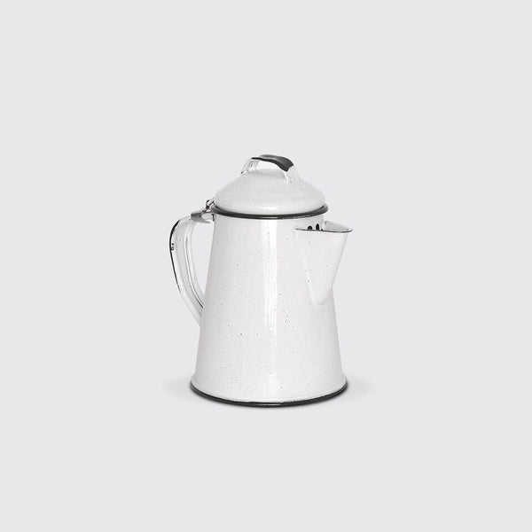 Enamel Coffee Pot in White