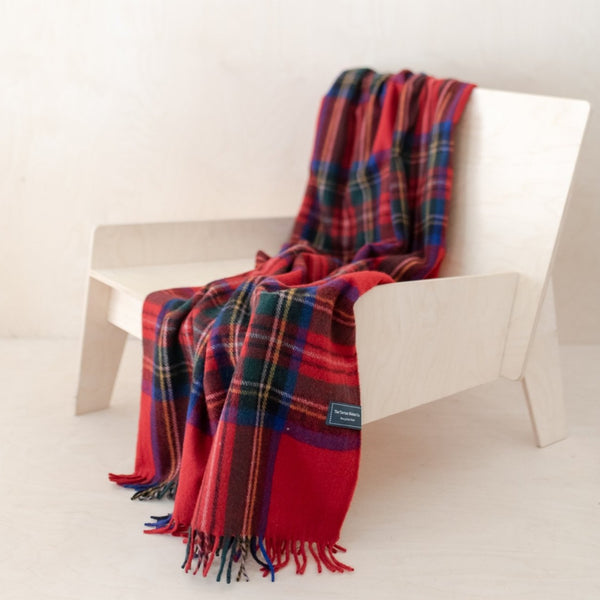 Traditional Tartan Wool Blanket | Stewart Royal Antique Tartan Blankets | Recycled Wool Plaid Blanket | Golden Rule Gallery | Winter Throw Blankets | Holiday | Excelsior, MN | The Tartan Blanket Co.