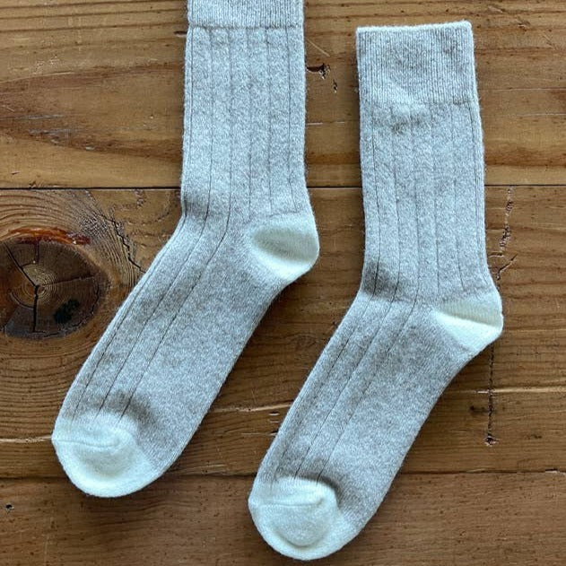 Classic Cashmere Socks on Fawn by Le Bon Shoppe