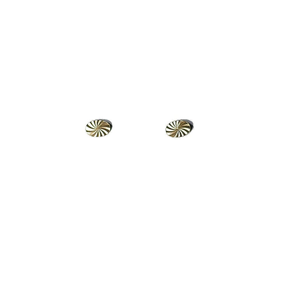 Tiny Starburst Oval Studs | Oval Stud Earrings | Michelle Starbuck Designs | Golden Rule Gallery | Excelsior, MN