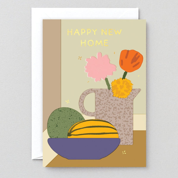 Happy New Home Foil Greeting Card | Wrap Cards | Greeting Card | Golden Rule Gallery | Excelsior, MN
