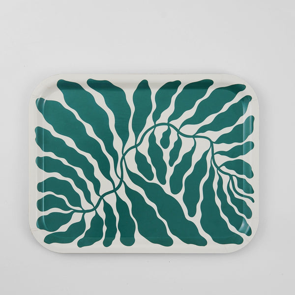 Green Botanical Tray | Modern Home Tray | Green Accented Home | Plant Home Decor | Wrap Tray | Golden Rule Gallery | Excelsior, MN