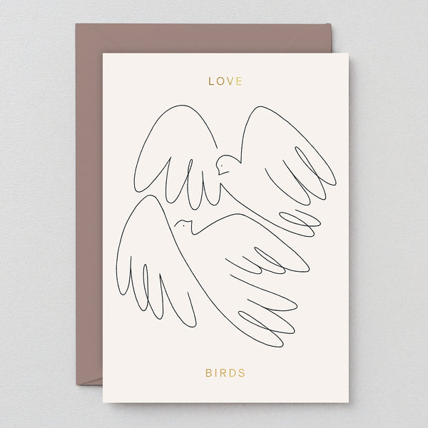 Love Birds Greeting Card | Dove Art Card | Wedding Cards | Newlyweds Card | Golden Rule Gallery | Wrap Cards | Excelsior, MN