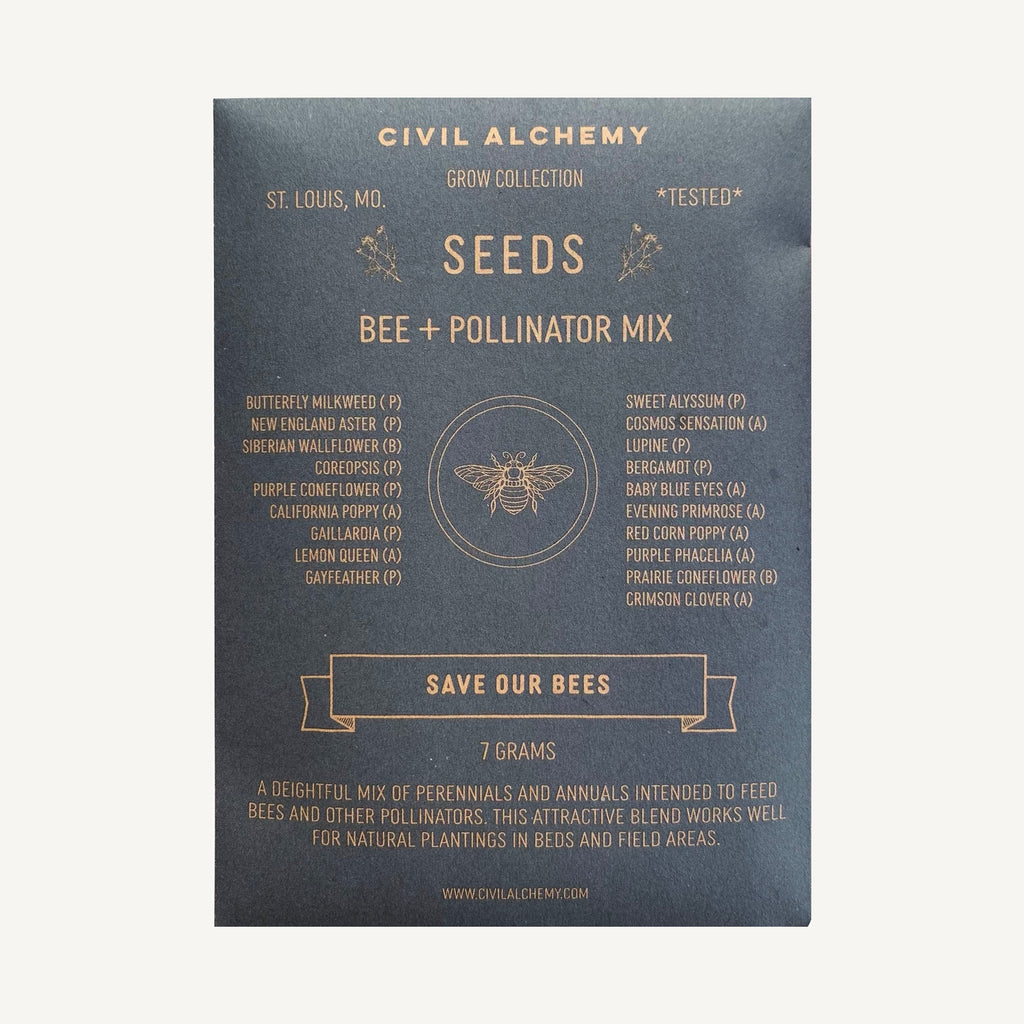 Bee Pollinator Seed Mix | Civil Alchemy | Golden Rule Gallery | Excelsior, MN