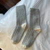 Classic Cashmere Socks in Grey Melange at Golden Rule Gallery