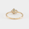 Sarah Cluster Blue Aquamarine Gold Band Ring by Minette at Golden Rule Gallery in Excelsior, MN