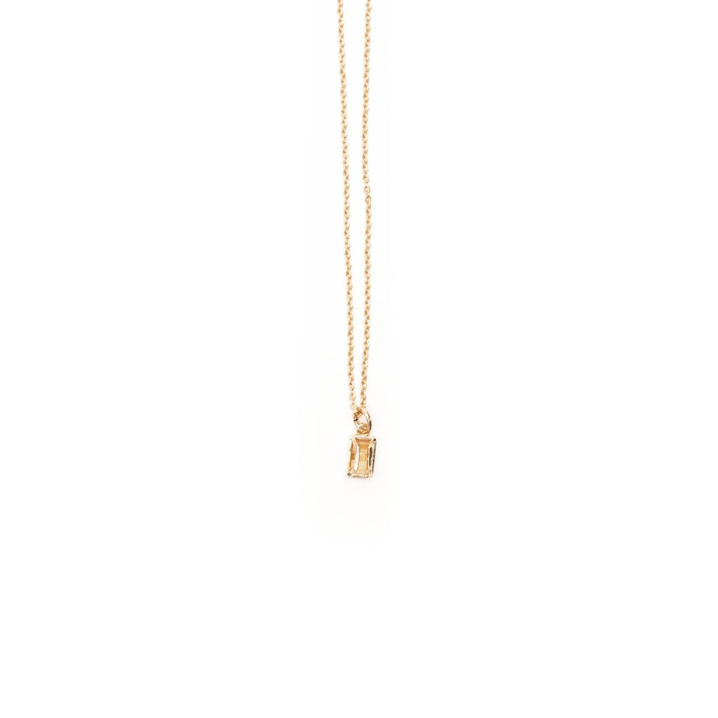Dainty Gold Plated Necklace | Gemstone Charm Necklace | Gold Chalcedony Necklace | Gold Citrine Char Necklace | Golden Rule Gallery | I Like It Here Club | Excelsior, MN | Necklaces