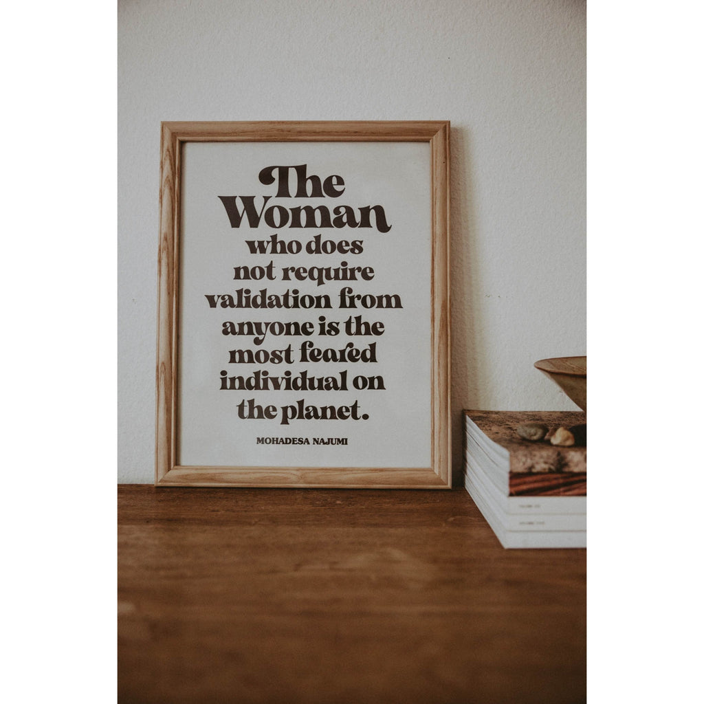 The Most Feared Woman Letterpress Print by The Bee and The Fox at Golden Rule Gallery