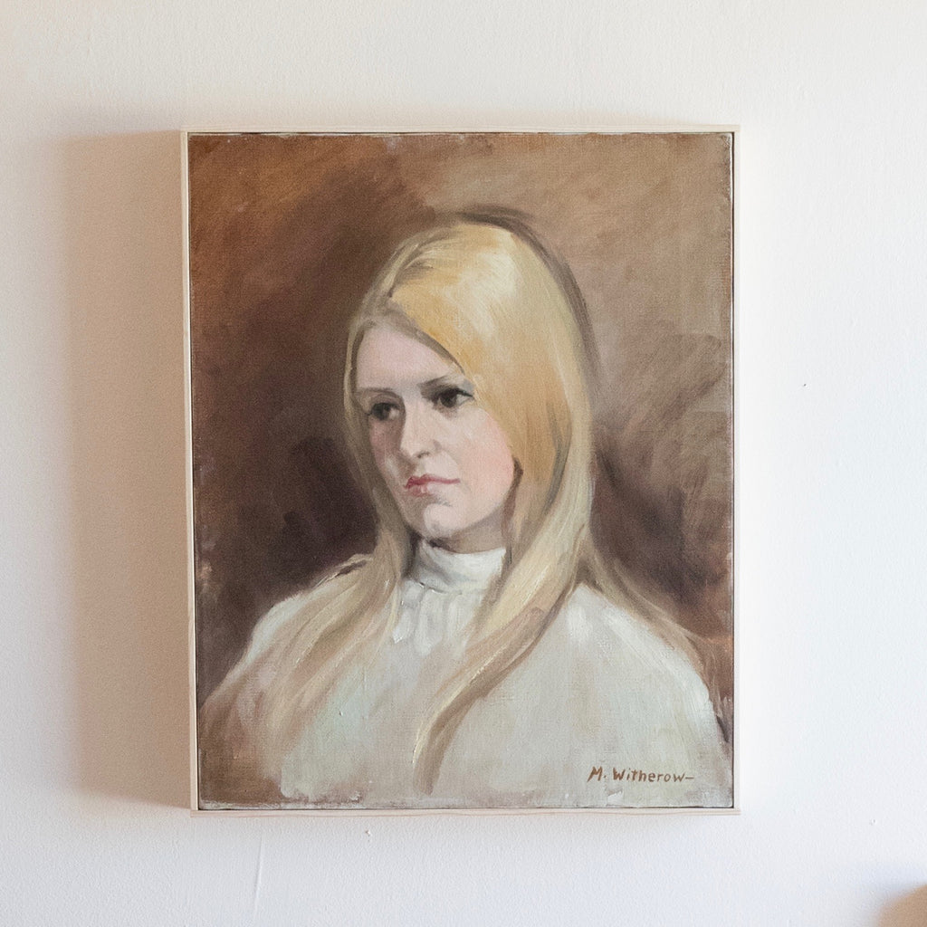 M. Witherow Portrait | Vintage Original Portrait Painting | Golden Rule Gallery | Excelsior, MN