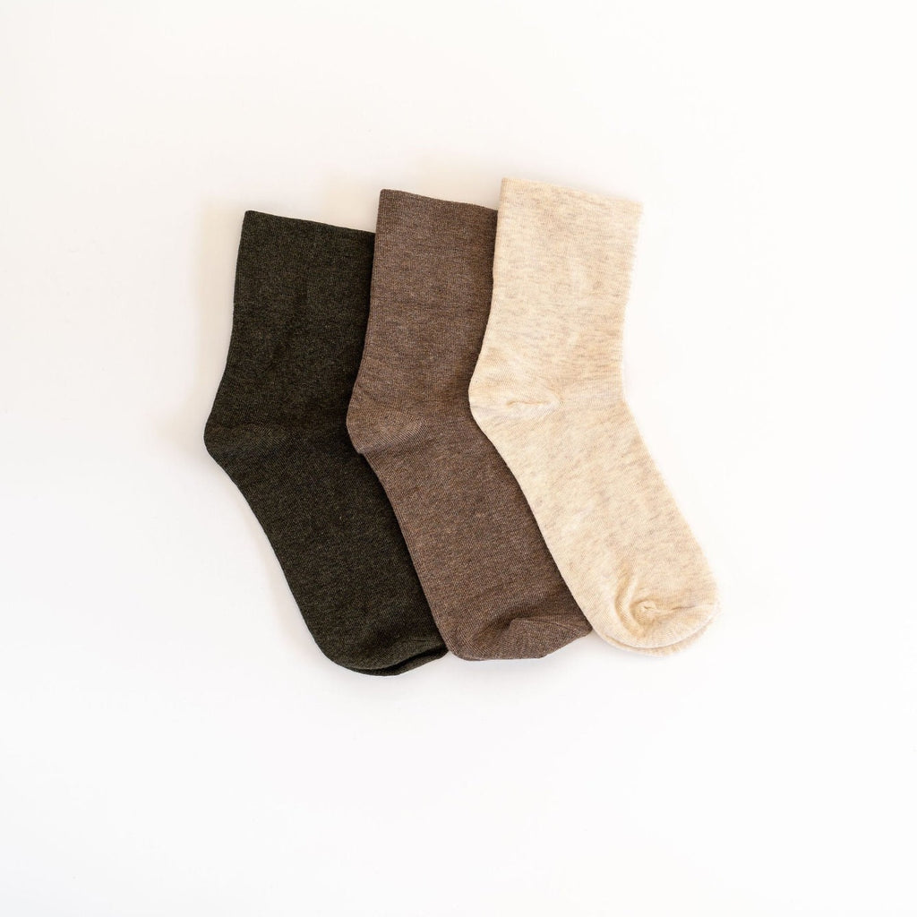 Brown Neutral Sneaker Socks by Le Bon Shoppe