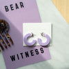 Lilac Chunky Ray Hoop Earrings by Nat + Noor