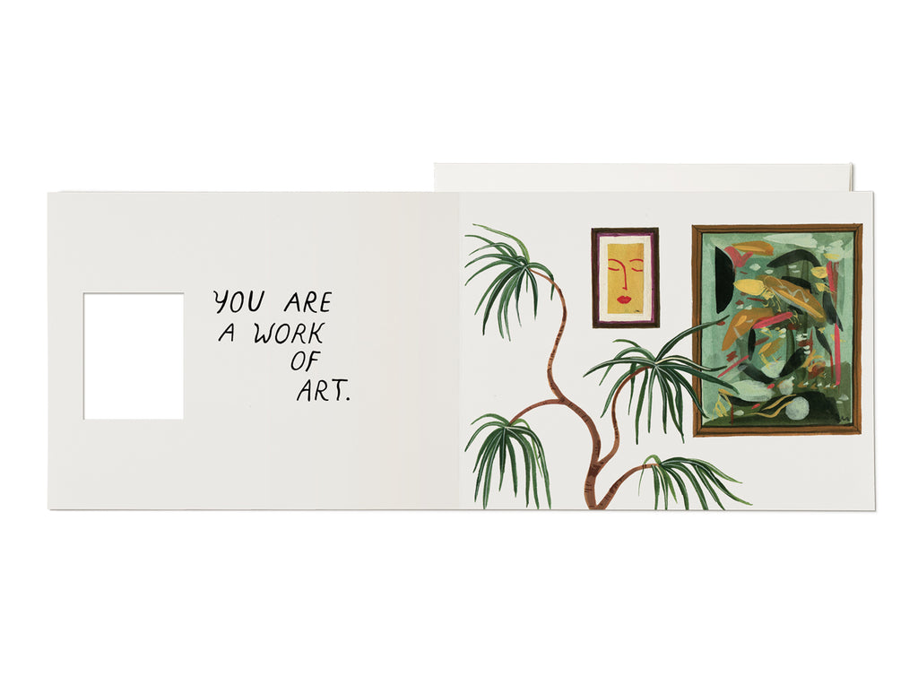 You Are A Work Of Art Card | Gallery Wall Greeting Card | Red Cap Cards | Golden Rule Gallery | Excelsior, MN