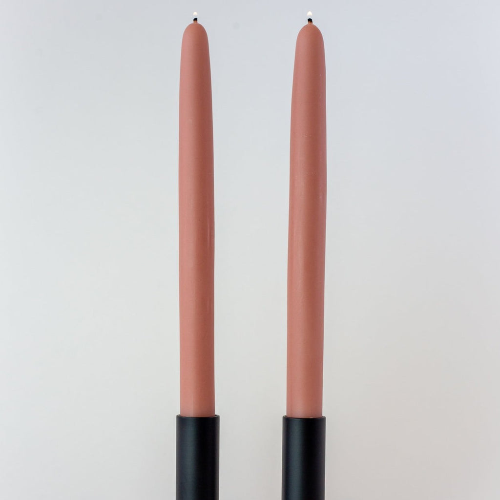 Terra Cotta Dark Pink Taper Candles