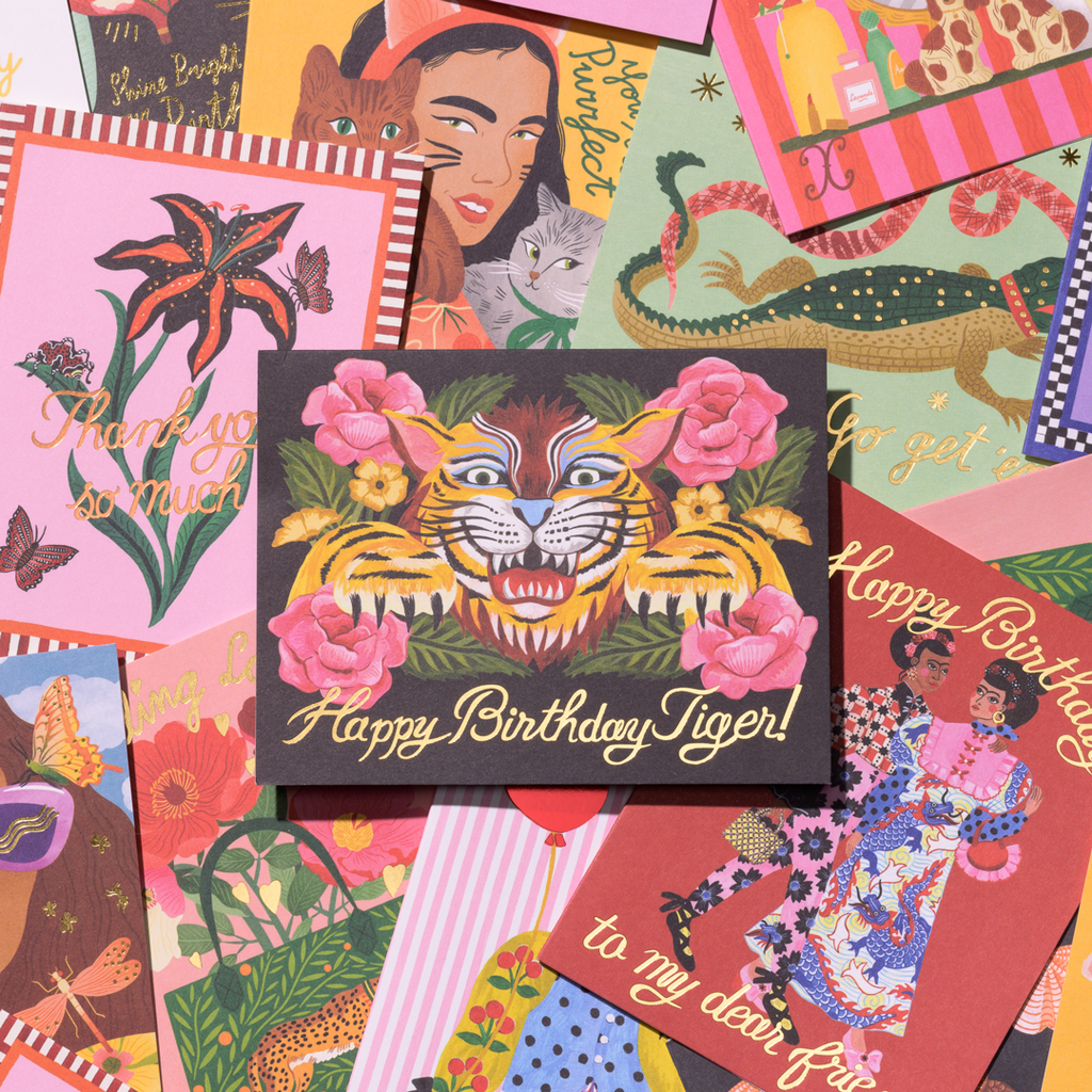 Birthday Roar Tiger Card by Lily Odette at Golden Rule Gallery in Excelsior, MN