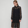 Black Lulu Shirt Dress | JUST Female Apparel | Black Holiday Dress | Semi Transparent Dress | Golden Rule Gallery | Excelsior, MN | Apparel | Dresses
