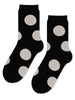 Black and White Dot Rie Crew Sock | Hansel from Basel | Polka Dot Sock | Golden Rule Gallery