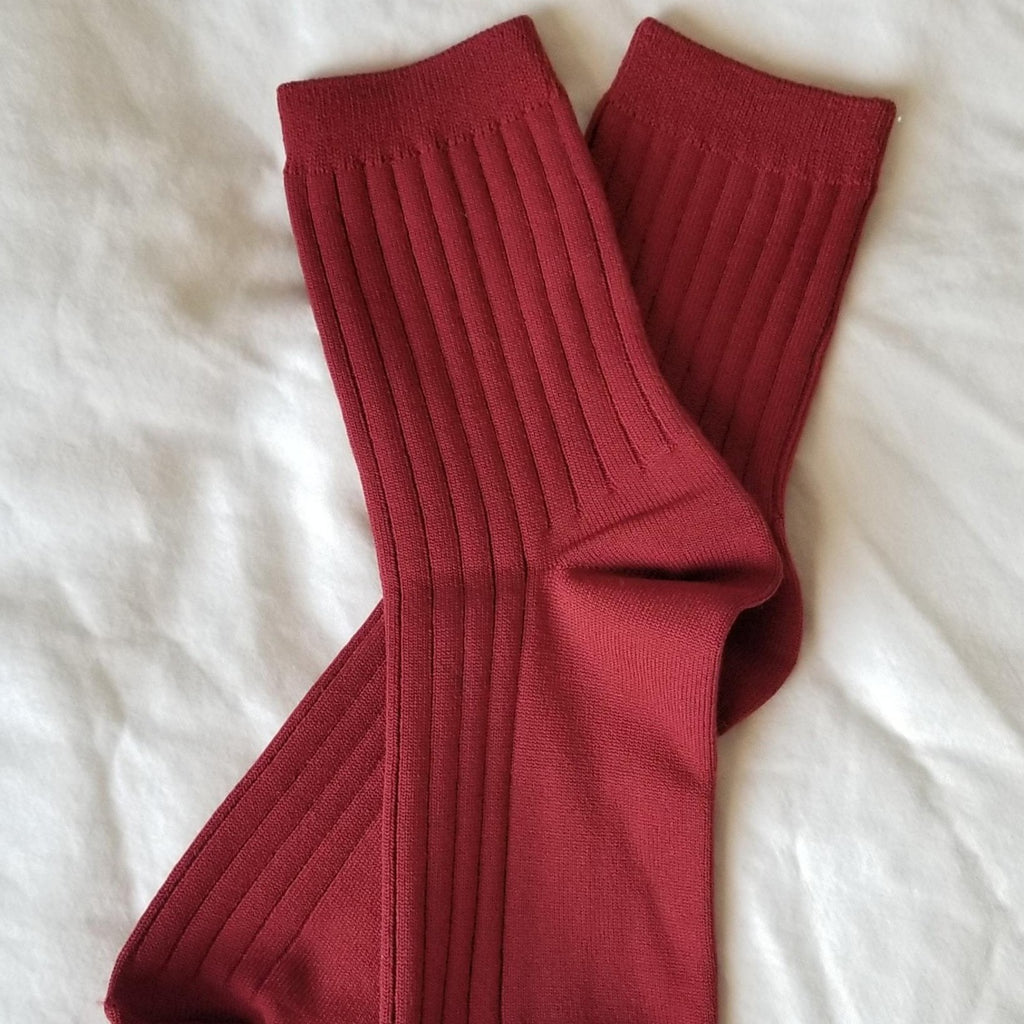 Bordeaux Red Her Socks by Le Bon Shoppe