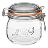 Curved French Glass Storage Jar with Airtight Rubber Seal at Golden Rule Gallery