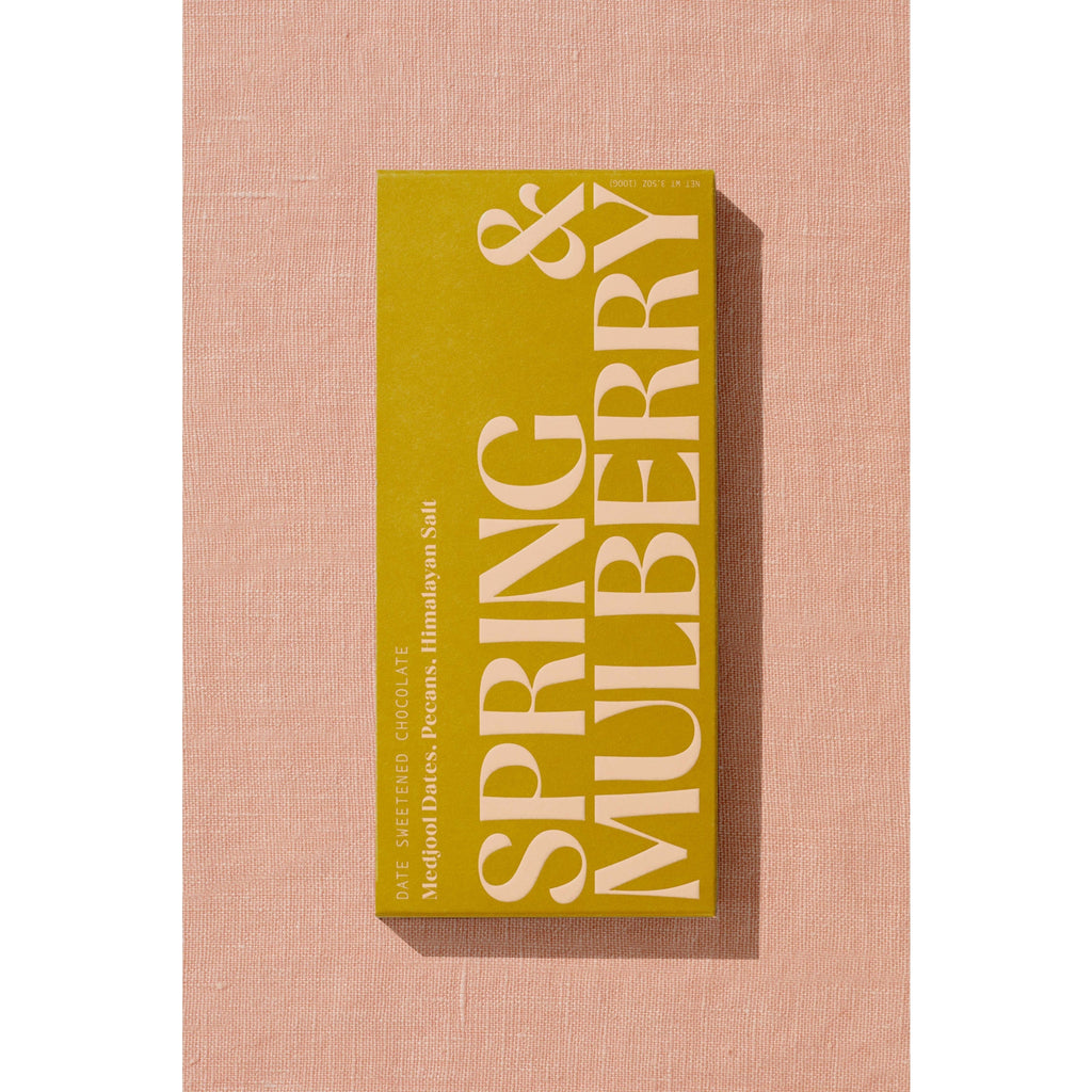 Date Sweetened Dark Chocolate Bar by Spring & Mulberry