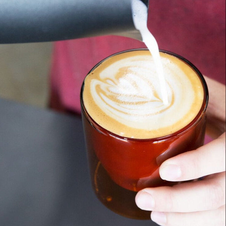 Single 6 oz Glass Cup in Amber by YIELD 