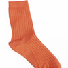 Spring Orange Ribbed Socks by Le Bon Shoppe at Golden Rule Gallery