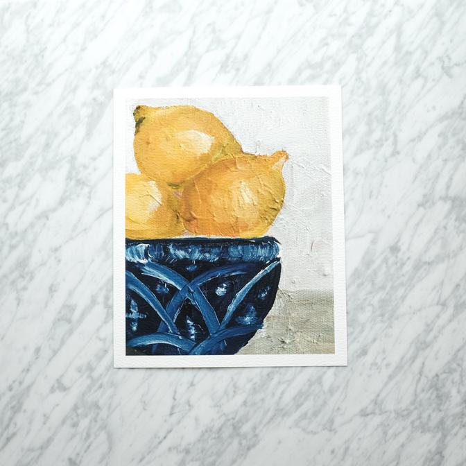 Missy Monson "Lemons in a Bowl" Still Life Art Print | Lemons in a Bowl Still Life | Missy Monson Prints | MN Artists | Golden Rule Gallery | Excelsior, MN