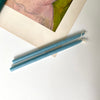 Dusty Blue Beeswax Taper Candles at Golden Rule Gallery
