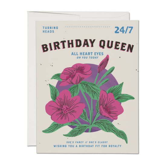 Birthday Queen Card | Red Cap Cards | Happy Birthday Card | Golden Rule Gallery | Excelsior, MN