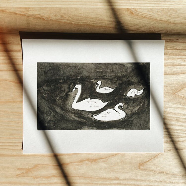 The Swans Art Print | Anna Lisabeth | Minnesota Artists | Golden Rule Gallery | Excelsior, MN | MPLS