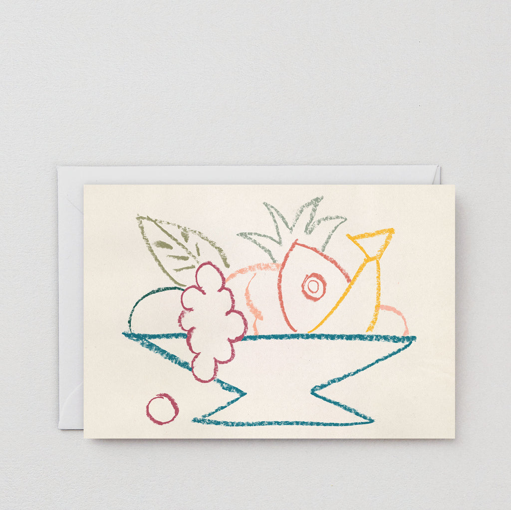 Fruit Bowl Art Card | Fruit Outline Card | Fruit Art Cards | Wrap Cards | Golden Rule Gallery | Greeting Cards | Excelsior, MN