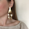 Duster Brass Earrings | Minnesota Artist | Golden Rule Gallery | Excelsior, MN | Ann Erickson Jewelry | Brass Statement Long Earrings