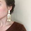 Textured Brass Long Earrings | Well Dangly Earrings | Ann Erickson Jewelry | Minnesota Made Jewelry | Golden Rule Gallery | Excelsior, MN