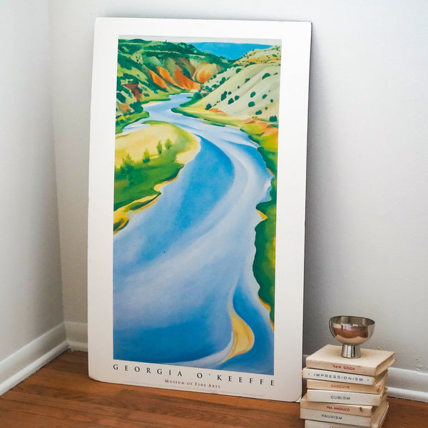 Georgia O'Keeffe "The Chama Again: Blue River" Museum of Fine Arts Poster