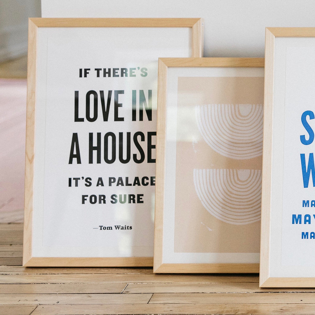 If There's Love in a House Letterpress Art Print at Golden Rule Gallery