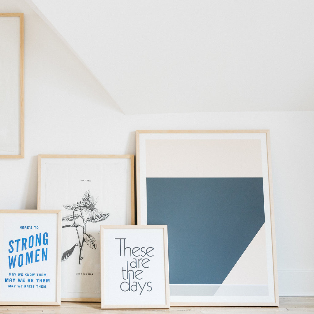 These Are The Days Letterpress Art Print by The Bee & The Fox at Golden Rule Gallery