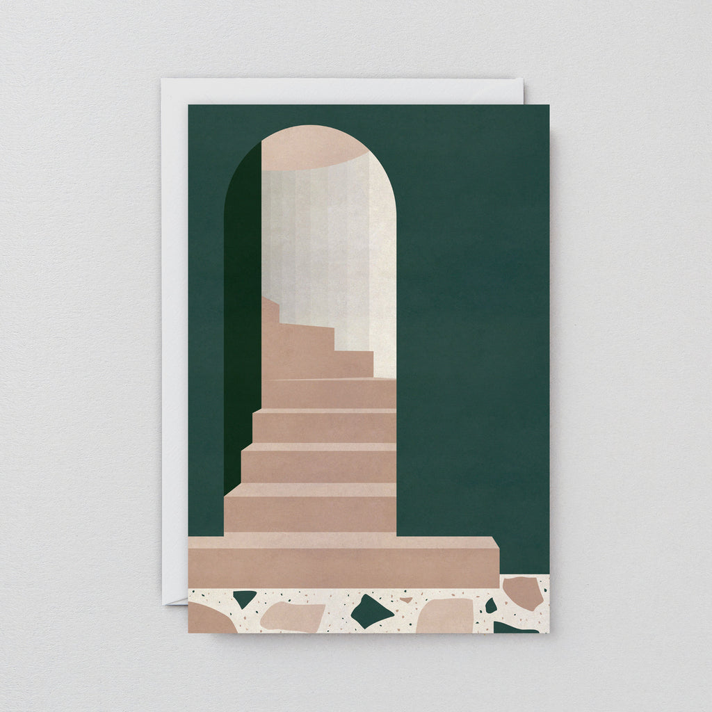 Green Doorway Art Card | Golden Rule Gallery | Excelsior, MN | Green Doorway Architecture Cards 