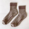 Hazelwood Brown Striped Tube Socks by Le Bon Shoppe at Golden Rule Gallery