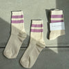 Azalea Purple Stripe Her Socks by Le Bon Shoppe