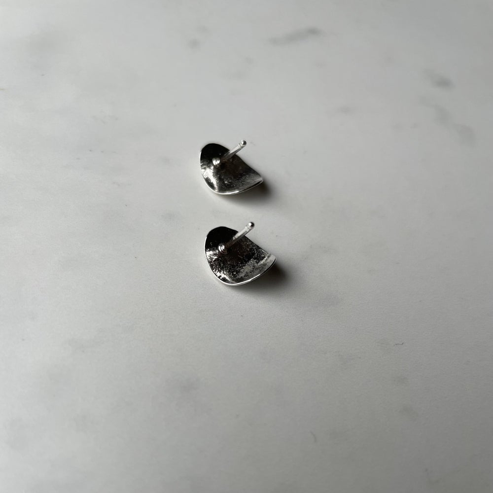 Dainty Sterling Silver Studs by Local MPLS Artist Ann Erickson at Golden Rule Gallery in Excelsior